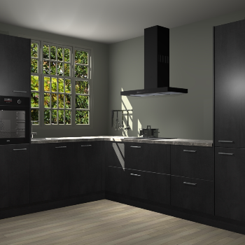 Beton Zwarte keuken Radom 54961