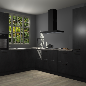 Beton Zwarte keuken Radom 54977