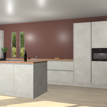 Beton opaal greeploze keuken Krakor 78904