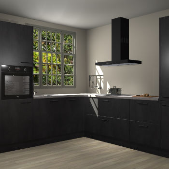 Beton Zwarte keuken Radom 54973