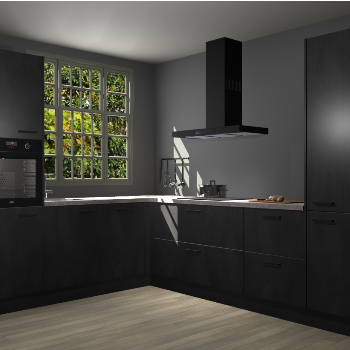 Beton Zwarte keuken Radom 54978