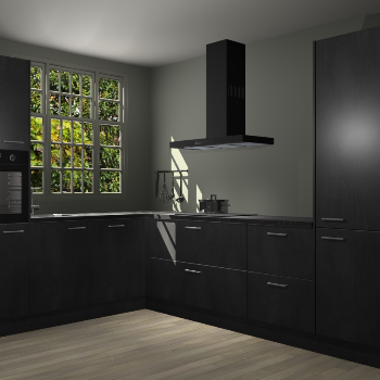 Beton Zwarte keuken Radom 54963