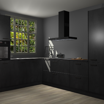 Beton Zwarte keuken Radom 54979