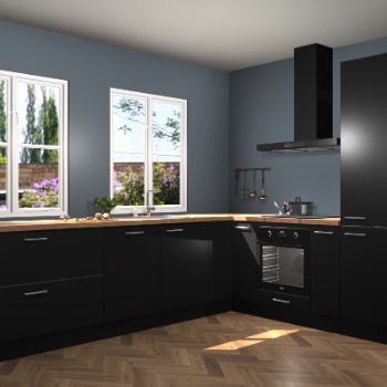 Zwarte keuken Konin 66737