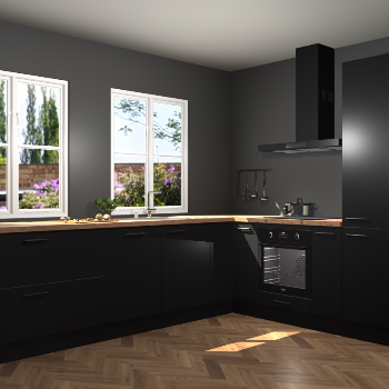 Zwarte keuken Konin 66745