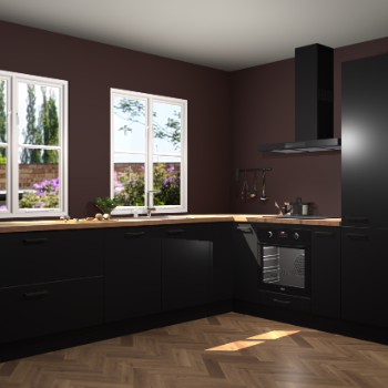 Zwarte keuken Konin 66742