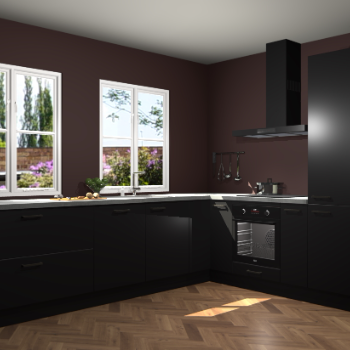 Zwarte keuken Konin 66811