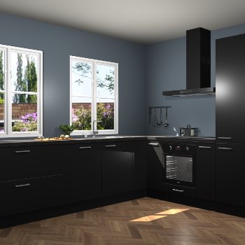 Zwarte keuken Konin 66822