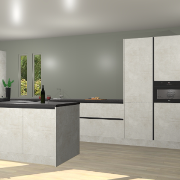 Beton opaal greeploze keuken Krakor 78941