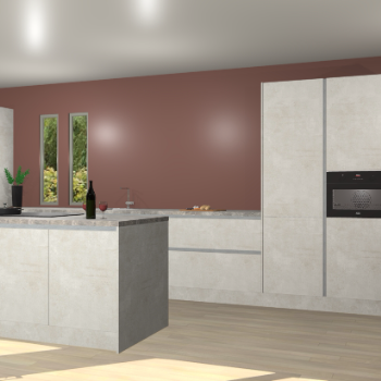 Beton opaal greeploze keuken Krakor 78951