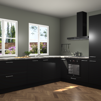 Zwarte keuken Konin 66827