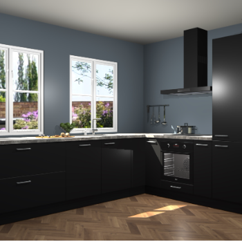 Zwarte keuken Konin 66829