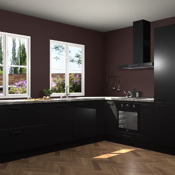 Zwarte keuken Konin 66834