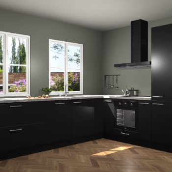 Zwarte keuken Konin 66838