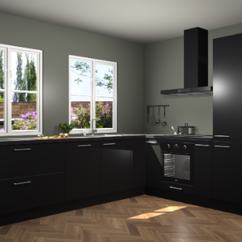 Zwarte keuken Konin 66879