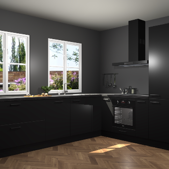 Zwarte keuken Konin 66882