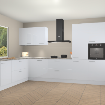 Sneeuwwitte hoogglans keuken Debrecen 67389