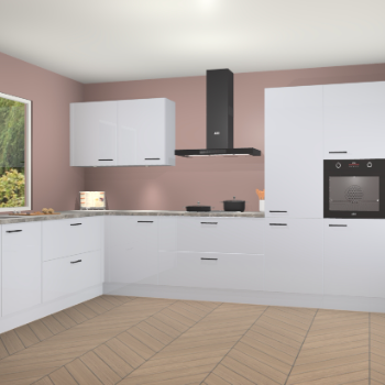 Sneeuwwitte hoogglans keuken Debrecen 67392