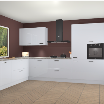 Sneeuwwitte hoogglans keuken Debrecen 67393