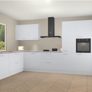 Sneeuwwitte hoogglans keuken Debrecen 67383