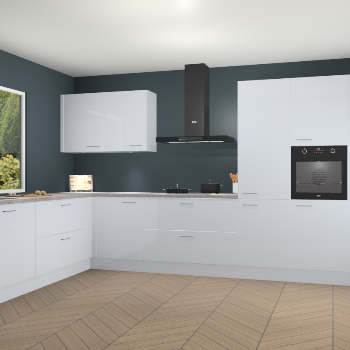 Sneeuwwitte hoogglans keuken Debrecen 67384