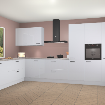 Sneeuwwitte hoogglans keuken Debrecen 67386