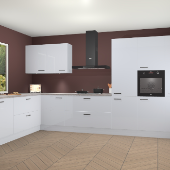 Sneeuwwitte hoogglans keuken Debrecen 67387