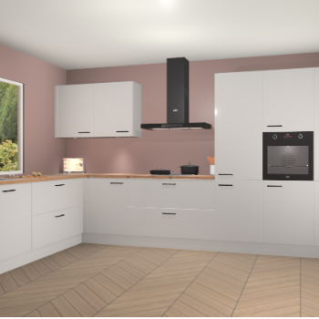 Zijdegrijze hoogglans keuken Debrecen 67463