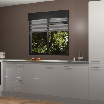 Zijdegrijze hoogglans keuken Luzern 59842