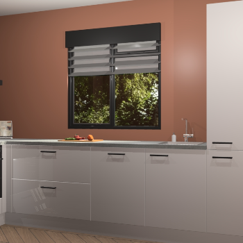 Zijdegrijze hoogglans keuken Luzern 59845