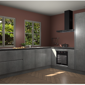 Beton Parelgrijs greeploze keuken Konin 67110