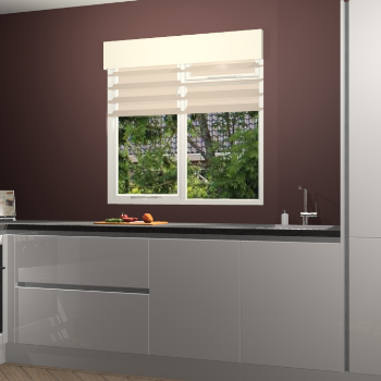 Zijdegrijze hoogglans greeploze keuken Luzern 59889