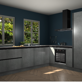 Beton Parelgrijs greeploze  keuken Konin 67113