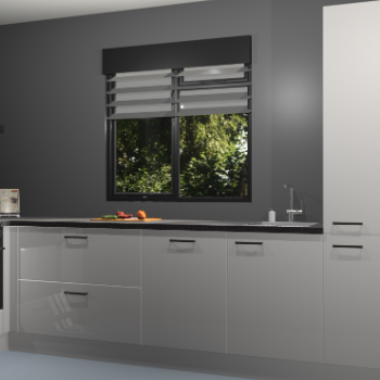  Zijdegrijze hoogglans keuken Luzern 59891