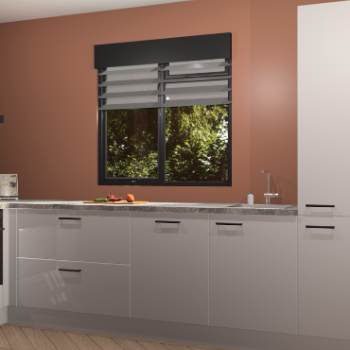 Zijdegrijze hoogglans keuken Luzern 59953