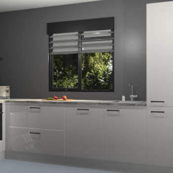  Zijdegrijze hoogglans keuken Luzern 59954