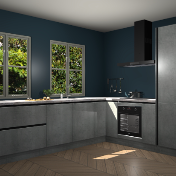 Beton Parelgrijs greeploze  keuken Konin 67125