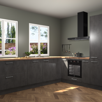 Beton Antraciet keuken Konin 67245