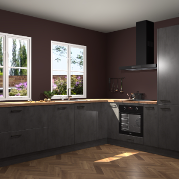 Beton Antraciet keuken Konin 67252