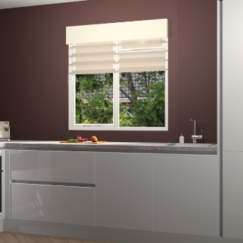 Zijdegrijze hoogglans greeploze keuken Luzern 59978