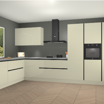 Magnolia hoogglans greeploze keuken Debrecen 67602