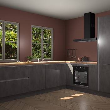 Beton Antraciet greeploze keuken Konin 67280