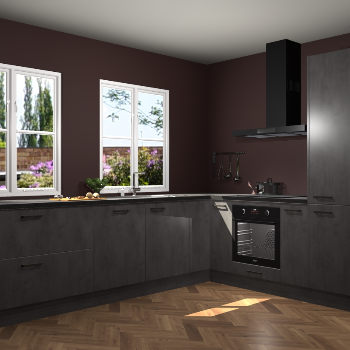 Beton Antraciet keuken Konin 67282