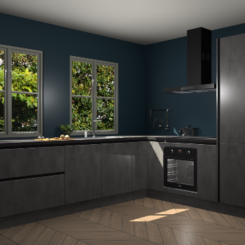 Beton Antraciet greeploze  keuken Konin 67283