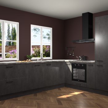 Beton Antraciet keuken Konin 67288