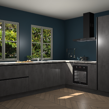 Beton Antraciet greeploze  keuken Konin 67289