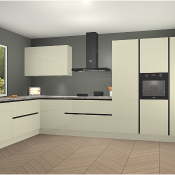 Magnolia hoogglans greeploze keuken Debrecen 67616