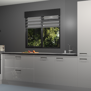  Zijdegrijze hoogglans keuken Luzern 60018