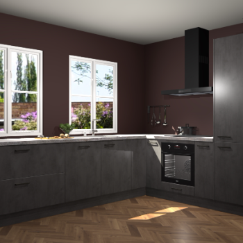 Beton Antraciet keuken Konin 67294