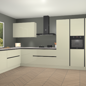 Magnolia hoogglans greeploze keuken Debrecen 67622